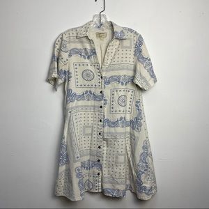 Current Elliot Paisley Button Down Dress
